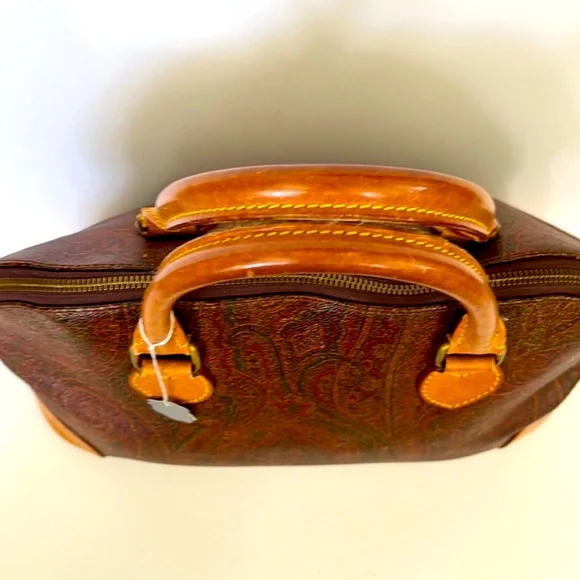 Etro Signature Paisley Leather Alma style Tote bag - Picture 4 of 6